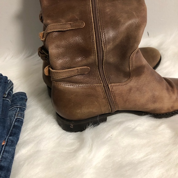 Gorgeous Distressed Brown Knee High Riding Boots - Picture 13 of 13